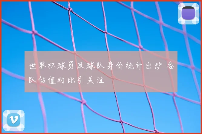 世界杯球员及球队身价统计出炉 各队估值对比引关注